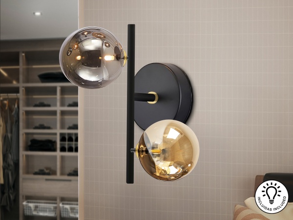 Бра Dark 2L черно-латунный от интернет-магазина IDODOM.RU