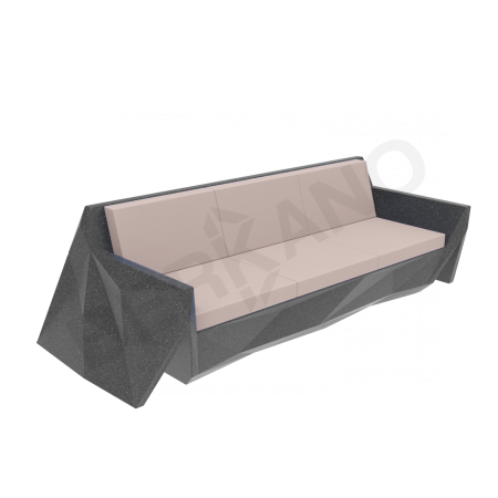 Диван Quaro с подушками Black Granite, Cappuccino