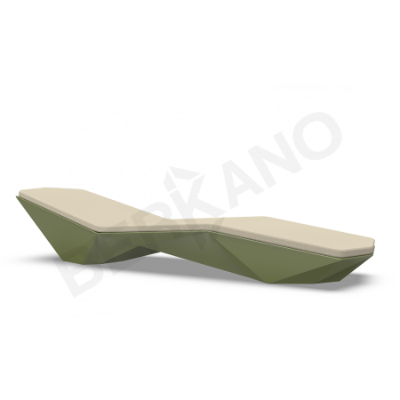 Шезлонг Quaro с подушками Olive green, Bone Brown