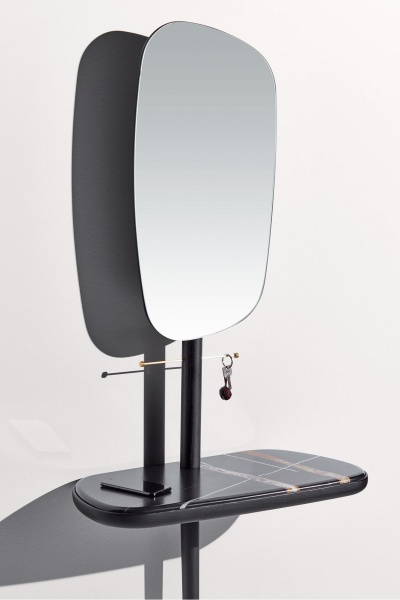 Консоль с зеркалом Momentos мрамор Sahara Noir / черный ясень от интернет-магазина IDODOM.RU