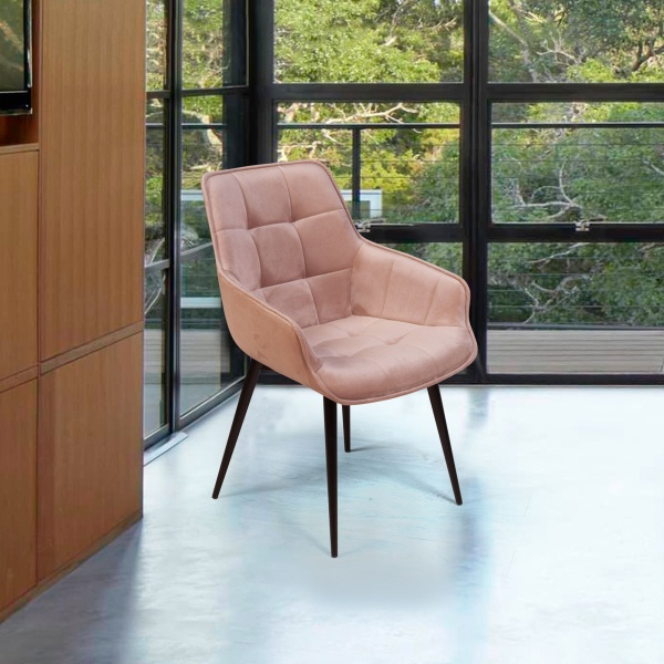 Стул Capri поворотный 90 градусов, функция возврата, антишум бархат бежевый 5/ опора конус от интернет-магазина IDODOM.RU