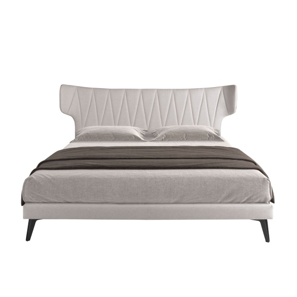 Кровать 7160/GC1801 из светло-серой ткани 180x200 от интернет-магазина IDODOM.RU