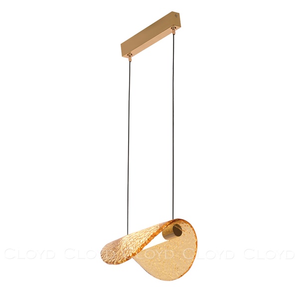 Подвесной светильник Cloyd CARUDO P1 / золото - янтарн. стекло (арт.11349) от интернет-магазина IDODOM.RU
