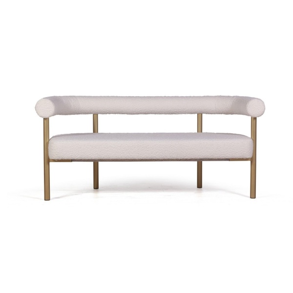 Диван Biggi, букле Turin ivory / опоры золото от интернет-магазина IDODOM.RU