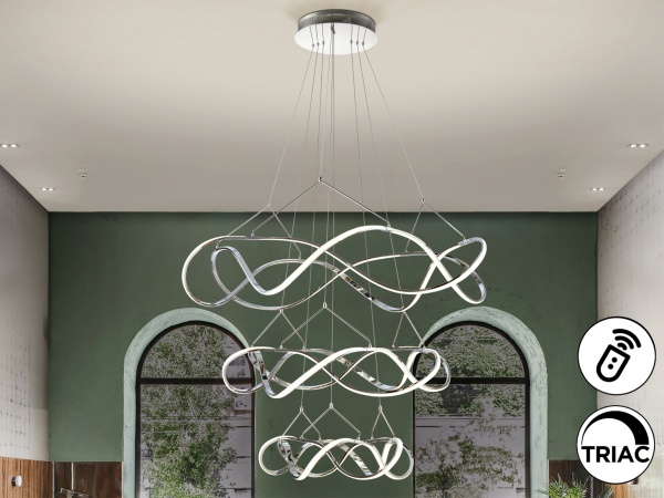 Люстра Molly 3 кольца 110D хром DIM от интернет-магазина IDODOM.RU