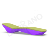 Шезлонг Quaro с подушками Deep Violet, Green