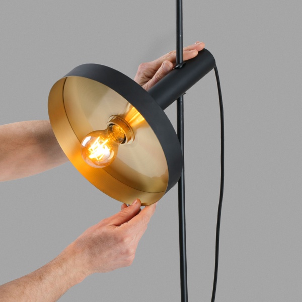 Подвесной светильник / торшер Whizz черный / золотой от интернет-магазина IDODOM.RU