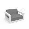 Кресло Quarter lounge с подушками Snow White, Gray