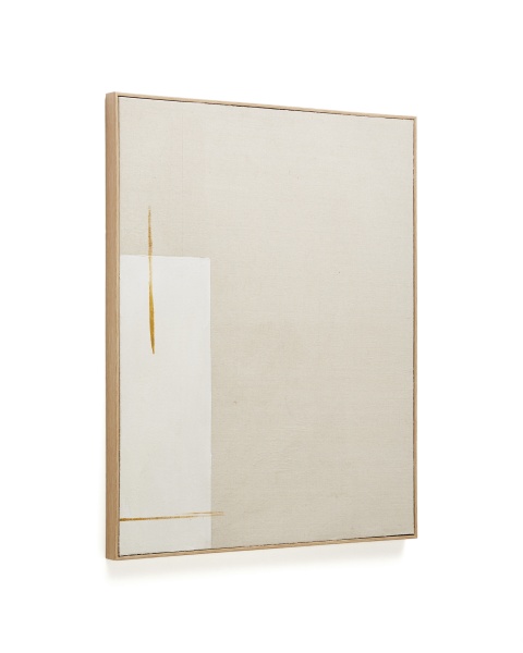 Salin Абстрактная картина с вертикальной льняной полосой 80 х 100 см от интернет-магазина IDODOM.RU