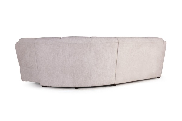 San-Remo угловой диван-кровать с реклайнером, микромех Rozy ivory от интернет-магазина IDODOM.RU