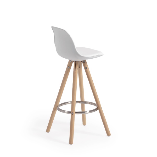 Полубарный стул Stag белый дерево от интернет-магазина IDODOM.RU