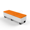 Скамейка Brick 180 цвета белый гранит, аксессуар оранжевого цвета
