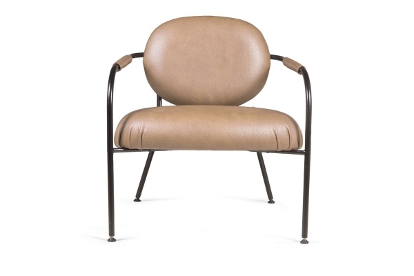 Лаунж кресло EGO, искусственная кожа, бежевый от интернет-магазина IDODOM.RU