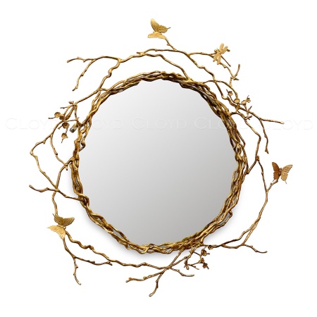 Зеркало Cloyd ZULU Mirror / Ø80 см - латунь (арт.50059) от интернет-магазина IDODOM.RU