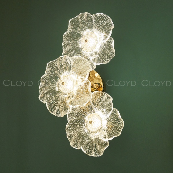 Бра Cloyd SHAMBALA-B W3 / выс. 45 см - золото (арт.20395) от интернет-магазина IDODOM.RU