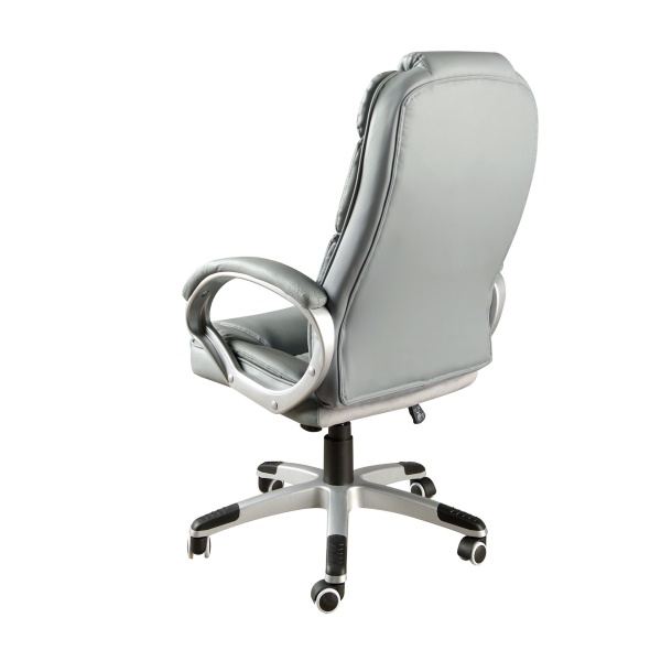 Вращающееся офисное кресло 4154 из серой экокожи от интернет-магазина IDODOM.RU