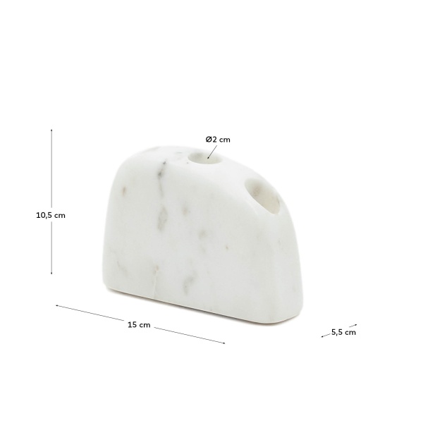 Signe Подсвечник из белого мрамора среднего размера 10 см от интернет-магазина IDODOM.RU