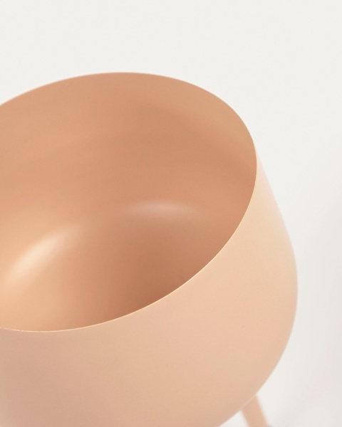 Горшок Apia бежевый металлический на ножках Ø 15 cm от интернет-магазина IDODOM.RU