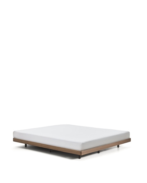 Основание кровати Norlen из орехового шпона с темной отделкой для матраса размером 160 x 200 см от интернет-магазина IDODOM.RU