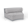 Диван полукруглый Fame с подушкой Graphite, Gray