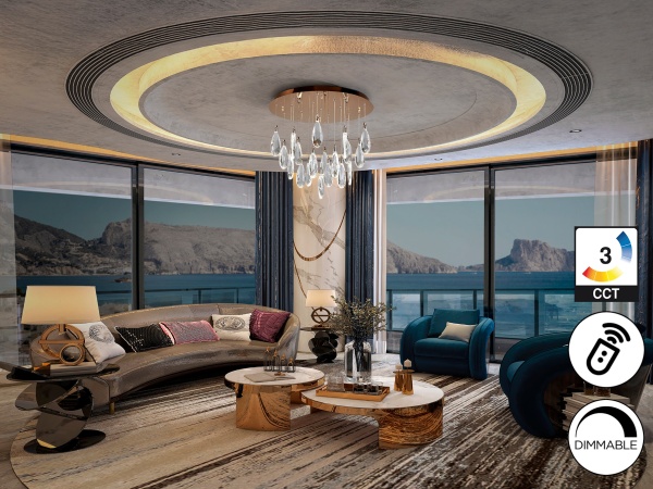 Lagrimas Люстра 19L розовое золото от интернет-магазина IDODOM.RU