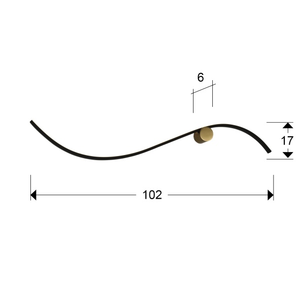 Siloe Настенный светильник черный/золотой от интернет-магазина IDODOM.RU