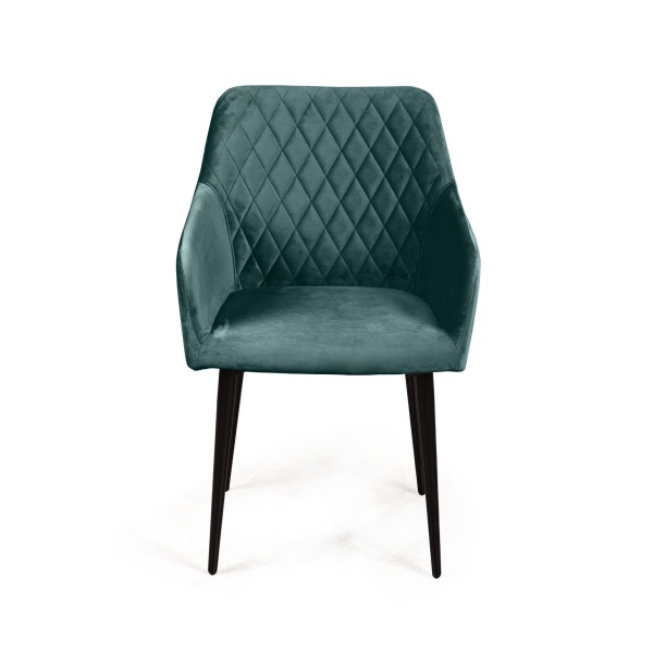 Стул с подлокотниками Robert, бархат зелёный 19 от интернет-магазина IDODOM.RU