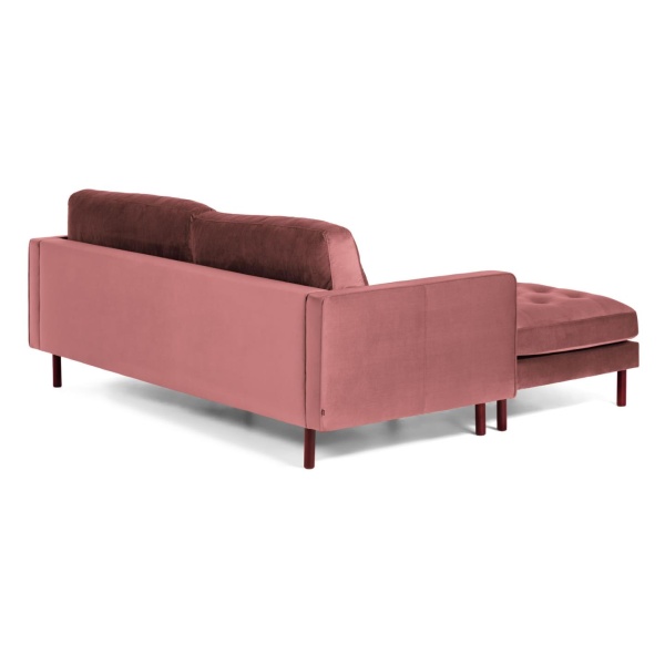 BOGART Диван 3-местный розовый бархат с пуфом 222 cm от интернет-магазина IDODOM.RU