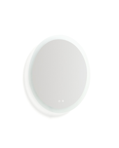 Круглое зеркало для ванной Mervi со LED подсветкой и защитой от запотевания Ø 60 см от интернет-магазина IDODOM.RU