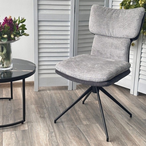 Стул Nevil ткань комби серый, поворотно-возвратный механизм 360 градусов от интернет-магазина IDODOM.RU