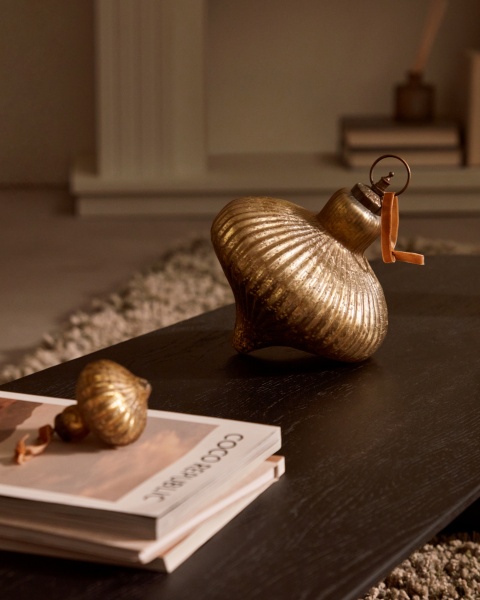 Подвесное украшение Raj из переработанного золотого стекла, 20 см от интернет-магазина IDODOM.RU