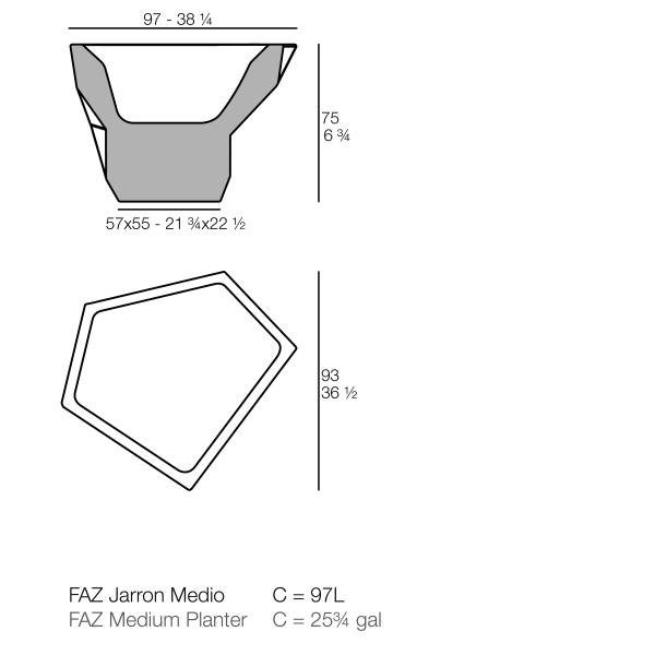 Кашпо Faz 97x93x75 от интернет-магазина IDODOM.RU