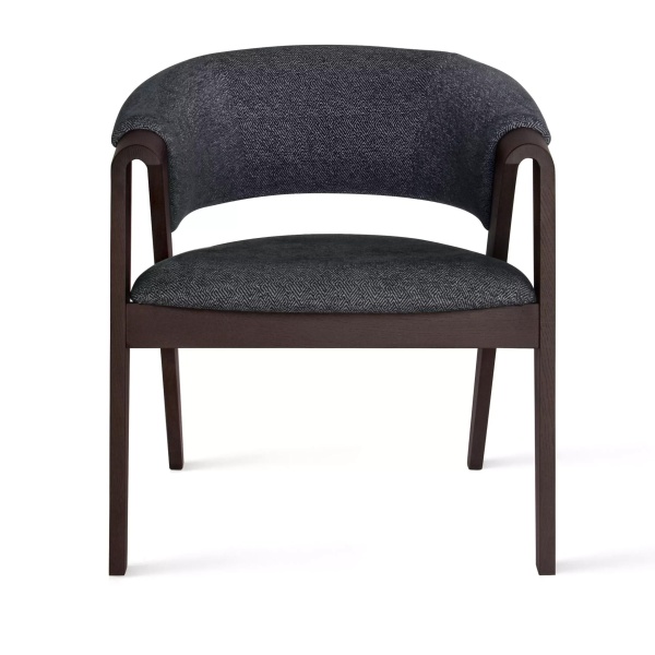 Кресло Claus, дуб натуральный лак венге, ткань, серый от интернет-магазина IDODOM.RU