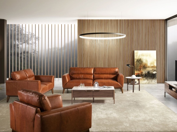 Кресло из кожи KF1016-1P /5036 светло-коричневое от интернет-магазина IDODOM.RU