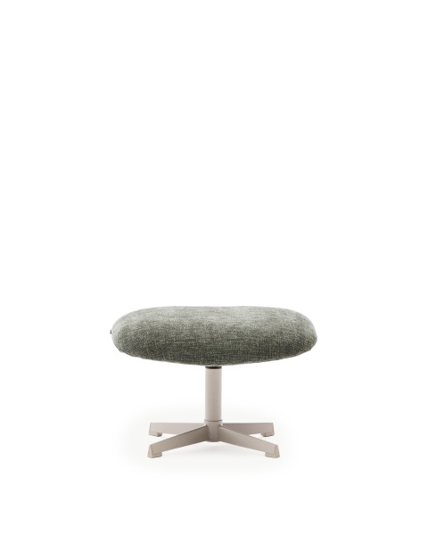 Teryl Пуф из шенилла зеленого цвета с серым металлом от интернет-магазина IDODOM.RU