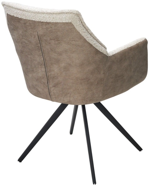 Стул Bravo ткань комби бежево-коричневый, поворотный механизм на 180 градусов от интернет-магазина IDODOM.RU