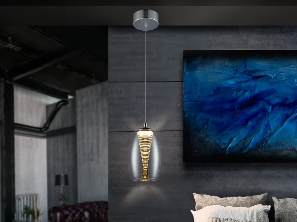 Подвесной светильник Nebula 1L LED хром от интернет-магазина IDODOM.RU