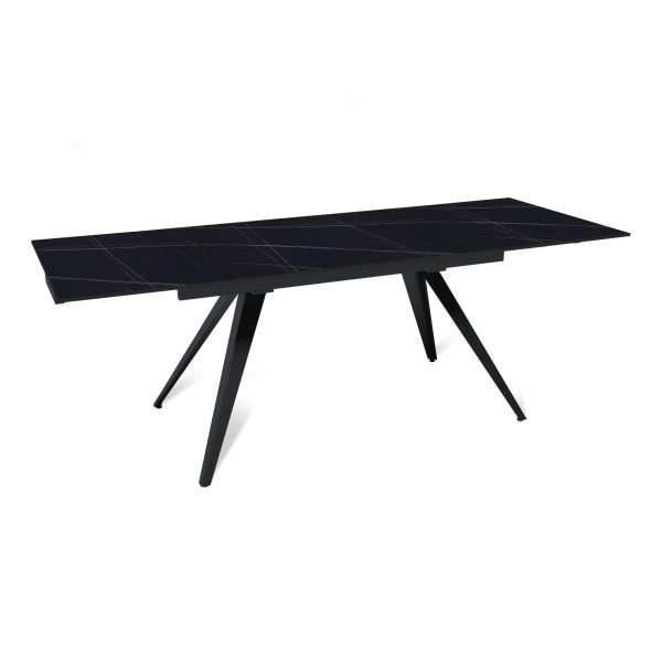 Стол раскладной Asti (140+40+40), керамика матовая Blackgold от интернет-магазина IDODOM.RU