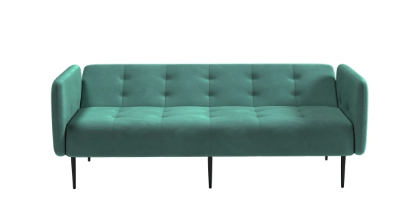 Monaco диван-кровать прямой с подлокотниками, трехместный, бархат 87 от интернет-магазина IDODOM.RU