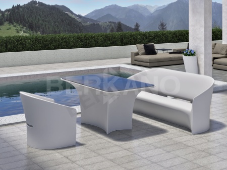 Стол Oasis со стеклом Snow White от интернет-магазина IDODOM.RU