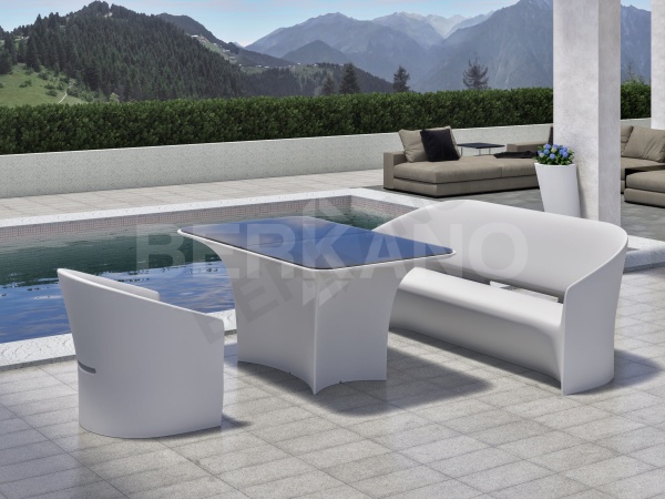 Стол Oasis со стеклом Snow White от интернет-магазина IDODOM.RU