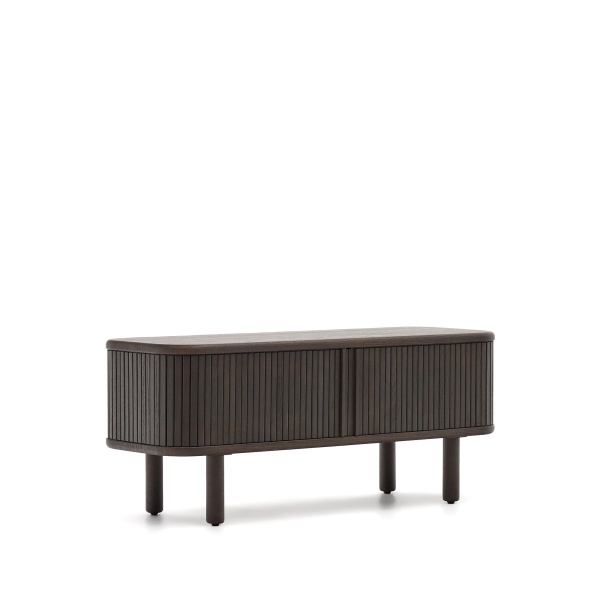 Mailen Тумба под ТВ с 2 дверцами из ясеневого шпона темной отделки 120 х 50 см от интернет-магазина IDODOM.RU