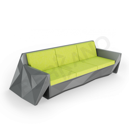 Диван Quaro с подушками Coal Black, Green
