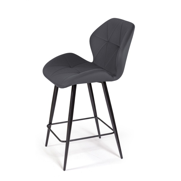 Стул полубарный Crystal, бархат серый 27 от интернет-магазина IDODOM.RU