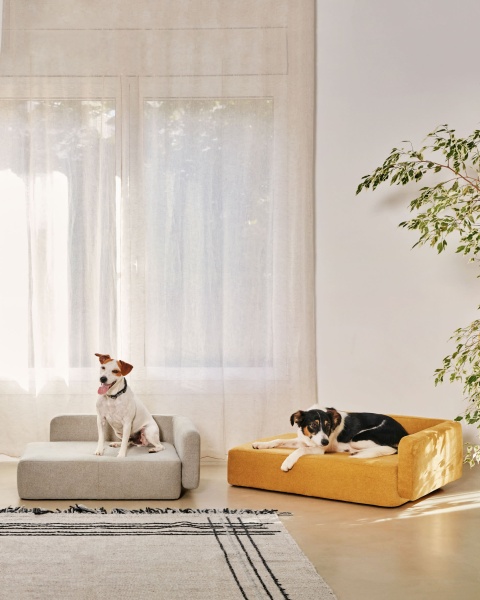 Bowie cover for large bed for pets in mustard от интернет-магазина IDODOM.RU