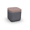 Пуф Grace цвета черный гранит, аксессуар кофейного цвета