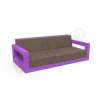 Диван Quarter lounge с подушками сиреневого цвета, аксессуар кофейного цвета