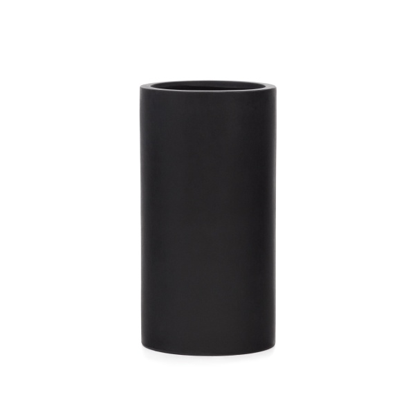 Aiguablava Кашпо из черного цемента Ø 42 см от интернет-магазина IDODOM.RU