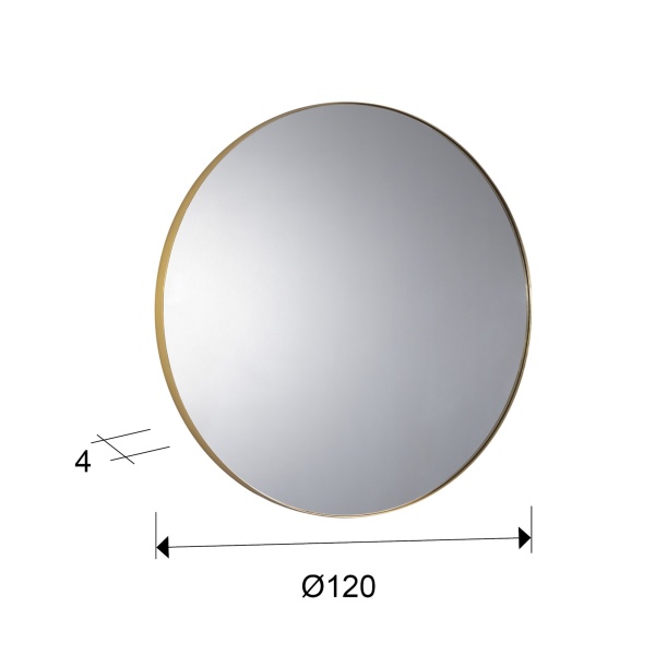 Зеркало круглое Orio Ø120 золото от интернет-магазина IDODOM.RU