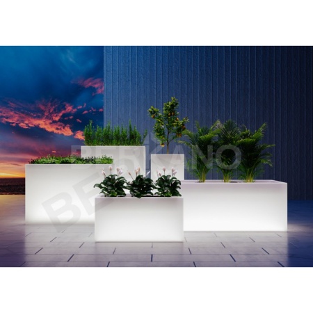 Кашпо Cubric 100*70 DB Snow White от интернет-магазина IDODOM.RU